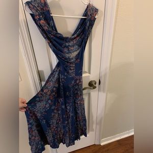 Flowing blue asos dress